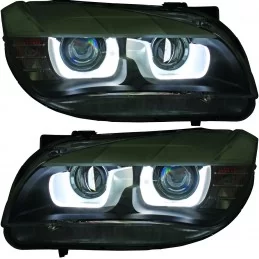 Phares avants angel eyes pour BMW X1 E84 2011-2014