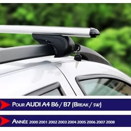 Barres de toit transversales pour Audi A4 B7 AVANT