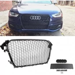 Calandre RS4 AUDI  A4 B8.5 2012-2015 noire vernie