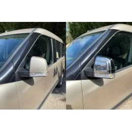 Coque de rétroviseurs chrome alu 2 Pcs Inox FIAT DOBLO 2