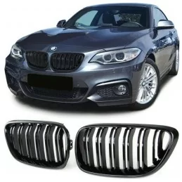 Svart kylargrill i högglans för BMW 2-serie F22 F23 look F87 M2