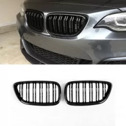 Glänzend schwarzer Kühlergrill für BMW 2er F22 F23 look F87 M2