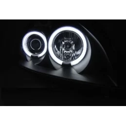 Faros Angel eyes CCFL para frentes de Renault Clio 2 negro