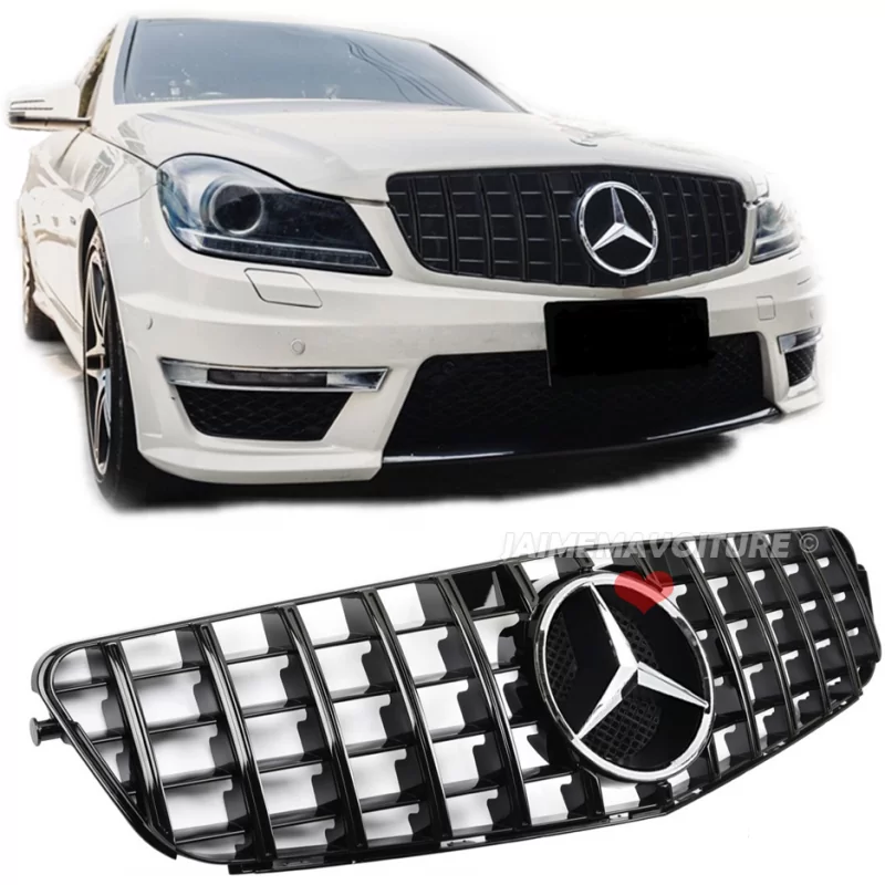 Clear gray grille for Mercedes class C W204