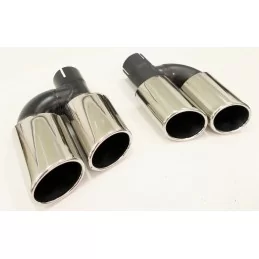 Pair of exhaust tips for Audi A4 B9 look S4