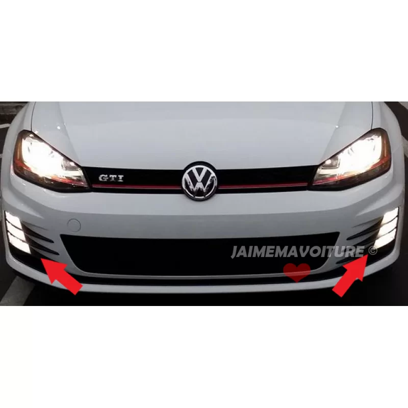 Pair of LED fog lamps for GOLF 7 2012-2017