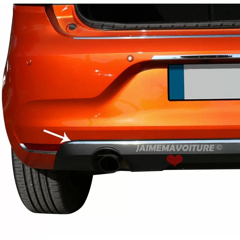 Rajout chrome de pare-choc arrière Renault Clio 5 Rajout chrome de pare-choc arrière Renault Clio 5
