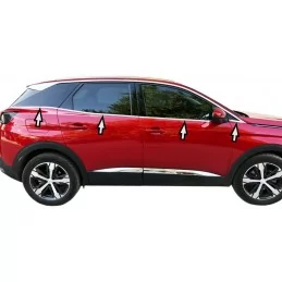 Contour de vitre inférieur alu chrome pour Peugeot 3008 II 2016-2021