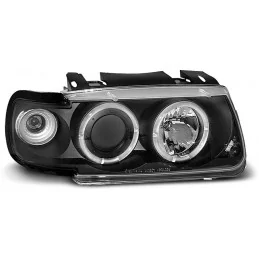 Phares Angel eyes Sonar pour VW Polo 6N - Noir