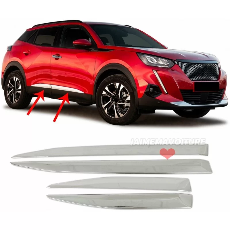 Chrome door strips Peugeot 2008 II 2019 2020 2021