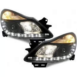 Faros delanteros Opel Corsa D led Sonar negro