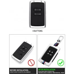 Auto Schlüssel Fall Abdeckung für Renault Koleos Kadjar Arkana 2017 für  Samsung Qm5 Megane 4 Karte Smart Keys Shell Set Zubehör