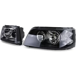 Faros para VW T5 Transporter Caravelle Multivan Black 2003-2009 Jaimemavoiturett 3 - Jaimemavoiture.fr 