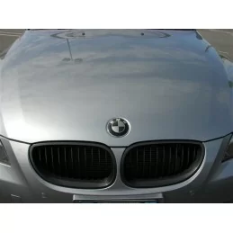 Pair of matte black radiator grilles for BMW 5 Series E60 M5