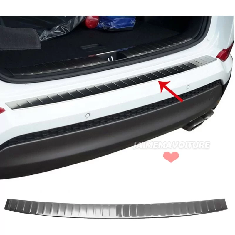 Stainless steel aluminum loading threshold for Hyundai Tucson III Facelift 2018-2020