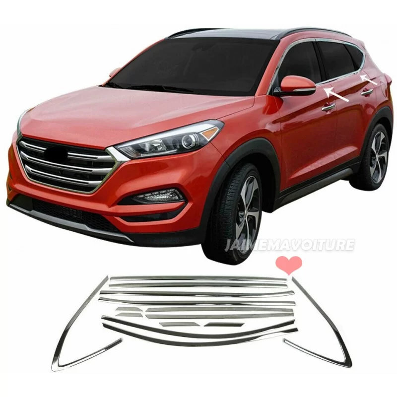 contour de vitre chrome hyundai tucson