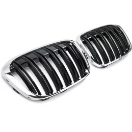 Grilles de calandre pour BMW X1 F48 2015-2019 - Noire chrome