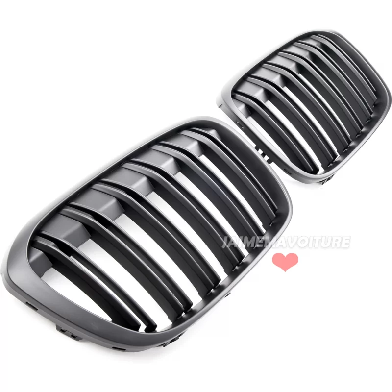 Grilles de calandre pour BMW X1 F48 2015-2019 - Noire mate