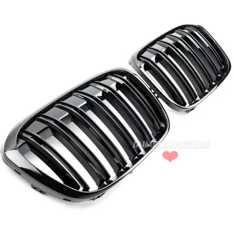 Kylargaller för BMW X1 F48 2015-2019 - Högblank svart