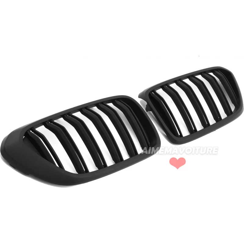BMW 6-serie GT G32 grill, M6-look - dubbelbalk - mattsvart BMW 6-serie GT G32 grill, M6-look - dubbelbalk - mattsvart