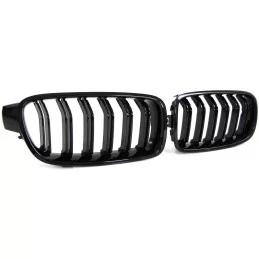 Hoogglans zwarte dubbele grille voor BMW 3 Reeks F30 F31