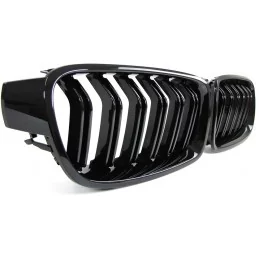 Hoogglans zwarte dubbele grille voor BMW 3 Reeks F30 F31