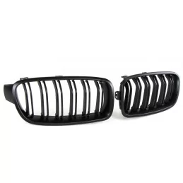 Matzwarte dubbele grille voor BMW 3 Reeks F30 F31