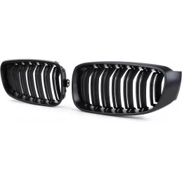 Glossy black double bar grille for BMW 3 Series F30 F31