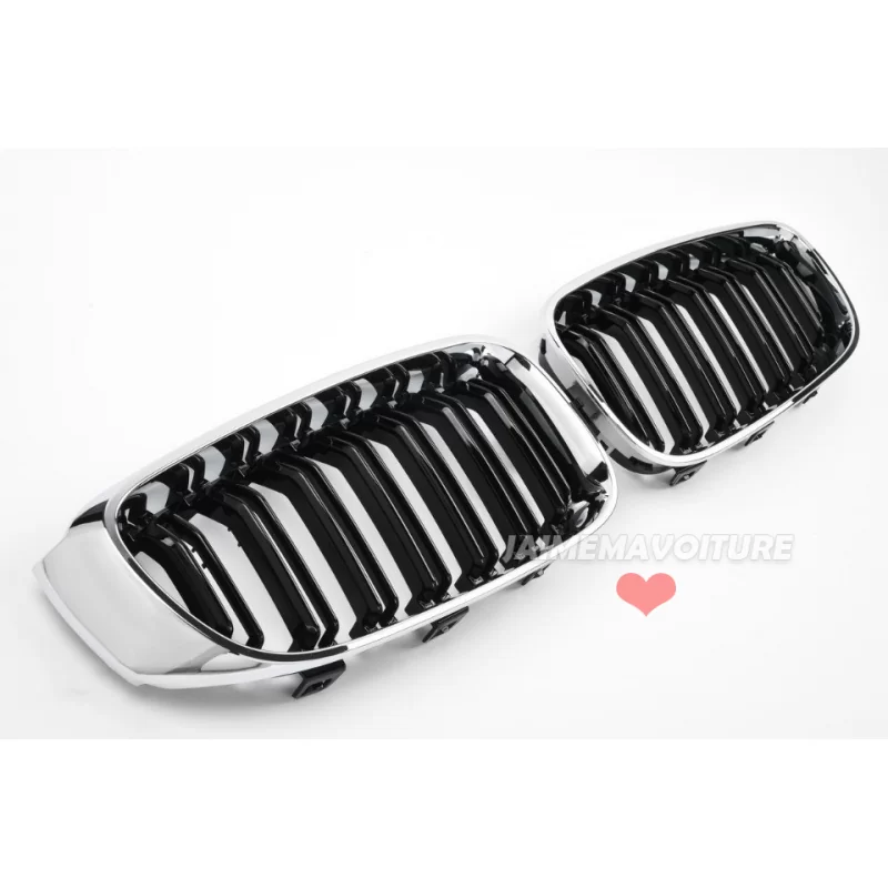 Glossy black double bar grille for BMW 3 Series F30 F31 Glossy black double bar grille for BMW 3 Series F30 F31