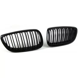 Calandre grille double barre pour BMW Série 3 E92 E93 2006-2010 - Noire vernie