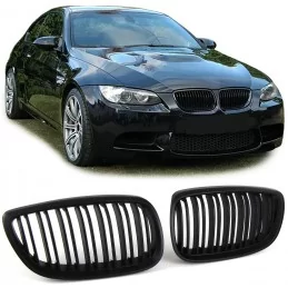 Dubbel staafrooster voor BMW 3 Reeks E92 E93 2006-2010 - Mat zwart