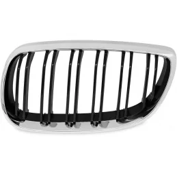 Calandre grille double barre pour BMW Série 3 E92 E93 2006-2010 - Noire chrome