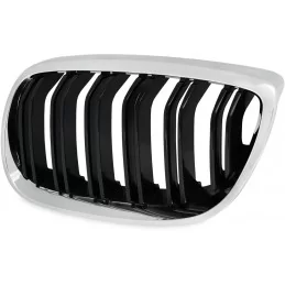 Calandre grille double barre pour BMW Série 3 E92 E93 2006-2010 - Noire chrome