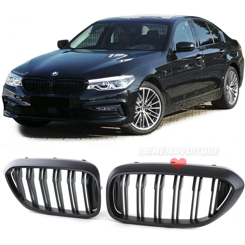 For G30 look black M5 5 series BMW grille painted grids