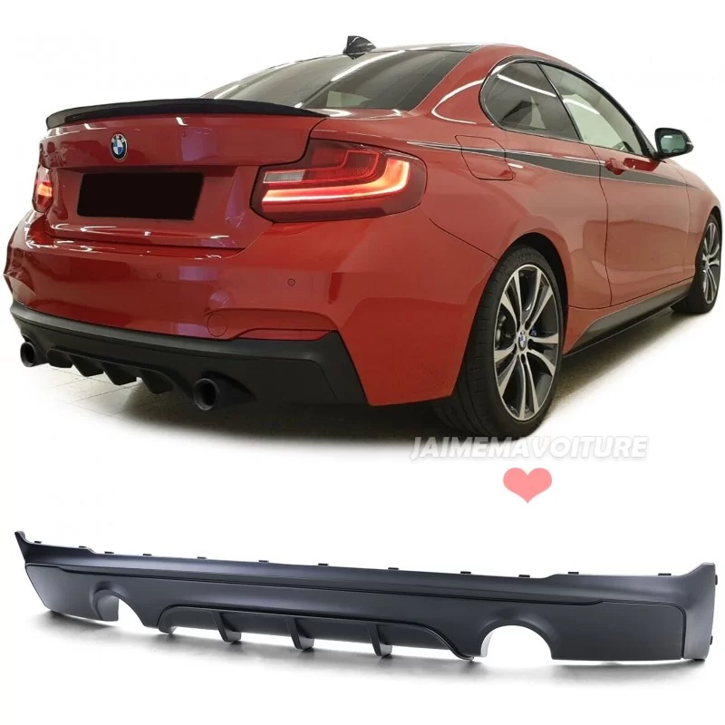 Diffuseur pour pare-chocs arrière arrière BMW Série 2 F22 F23 look performance M235