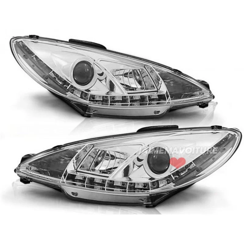Phares avants à led pour Peugeot 206 Phares avants à led pour Peugeot 206