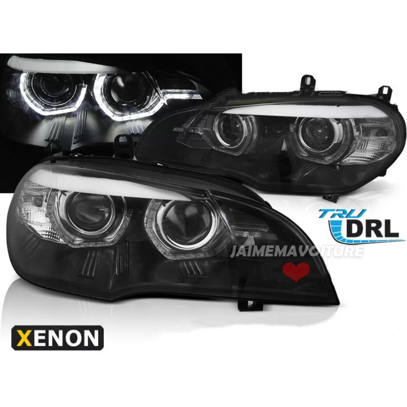 Faro angel eyes led xenon BMW X5 E70 2007 2008 2009 2010