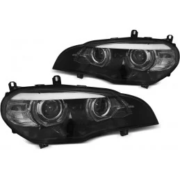 Phare avant angel eyes led xenon pour BMW X5 E70 2007-2010