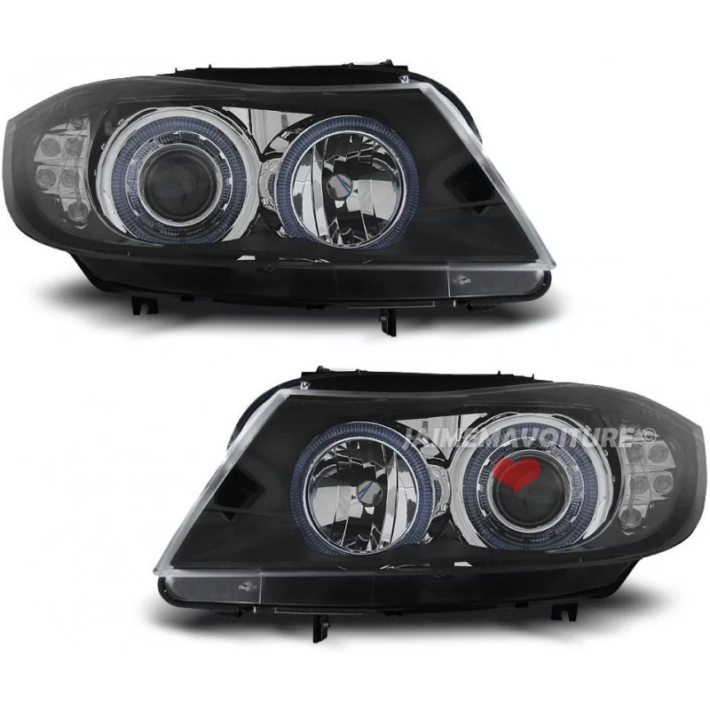 Frontscheinwerfer Engel Augen + blinkende led für BMW E90 + E91 Frontscheinwerfer Engel Augen + blinkende led für BMW E90 + E91