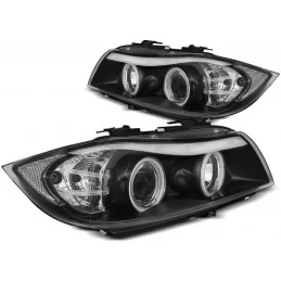 Faros delanteros ojos de Angel CCFL para el negro BMW serie 3 E90 E91