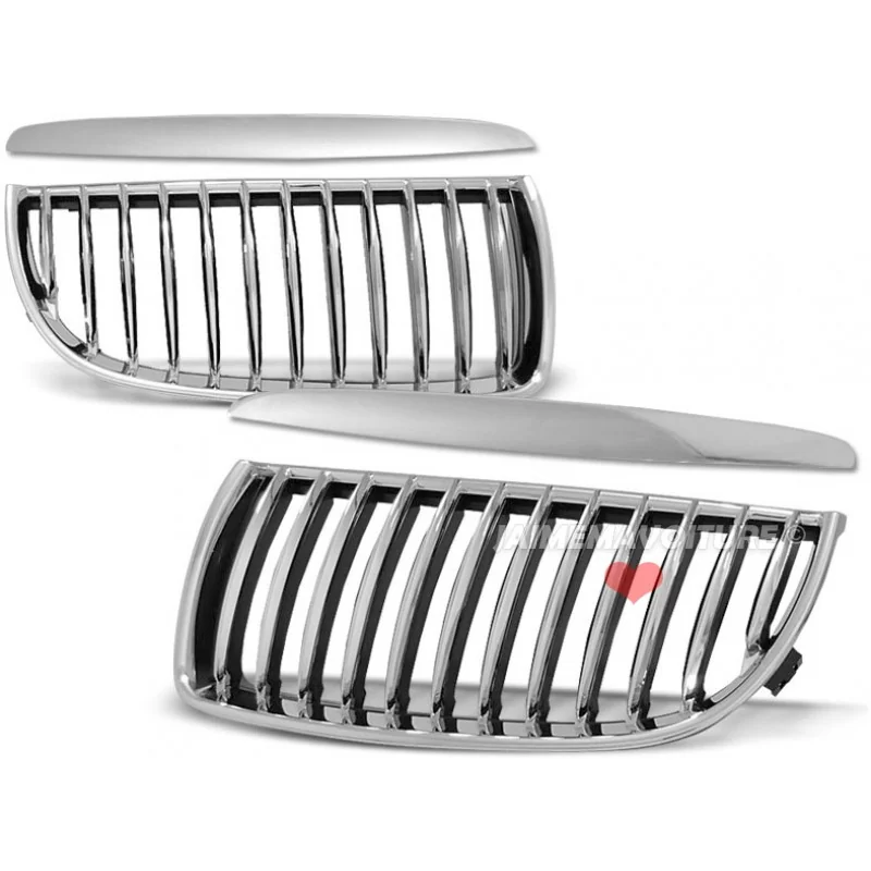 Grille de calandre pour BMW Série 3 E90 Chrome 2005-2008