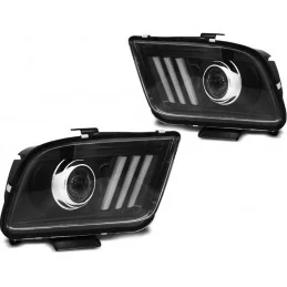 Led-Frontscheinwerfer für Ford Mustang 2005-2009 - Chrom