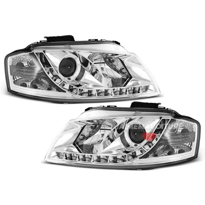 Led for Audi A3 front headlights chrome