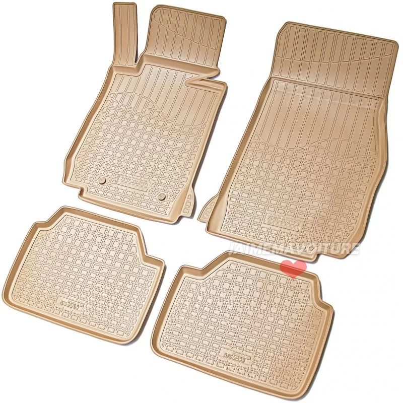 Tapis caoutchouc pour BMW Série 1 2011-2019 - Beige Tapis caoutchouc pour BMW Série 1 2011-2019 - Beige