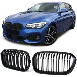BMW 1-serie F20 F21 LCI matt svart kylargrill