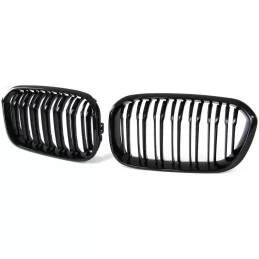 Pair of black-look M patent grilles for BMW Series 1 F20 F21 LCI