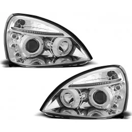 Front headlights tuning for Renault Clio 2 - Chrome