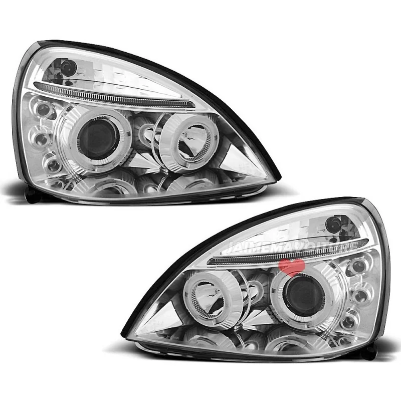 Front headlights tuning for Renault Clio 2 - Chrome