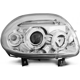 Feux Angel Eyes pour Renault Clio 2 - Chrome