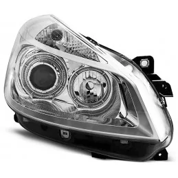 Phares avants angel eyes pour Renault Clio - Chrome